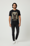 Black Floral Rabbit Graphic Tee 1