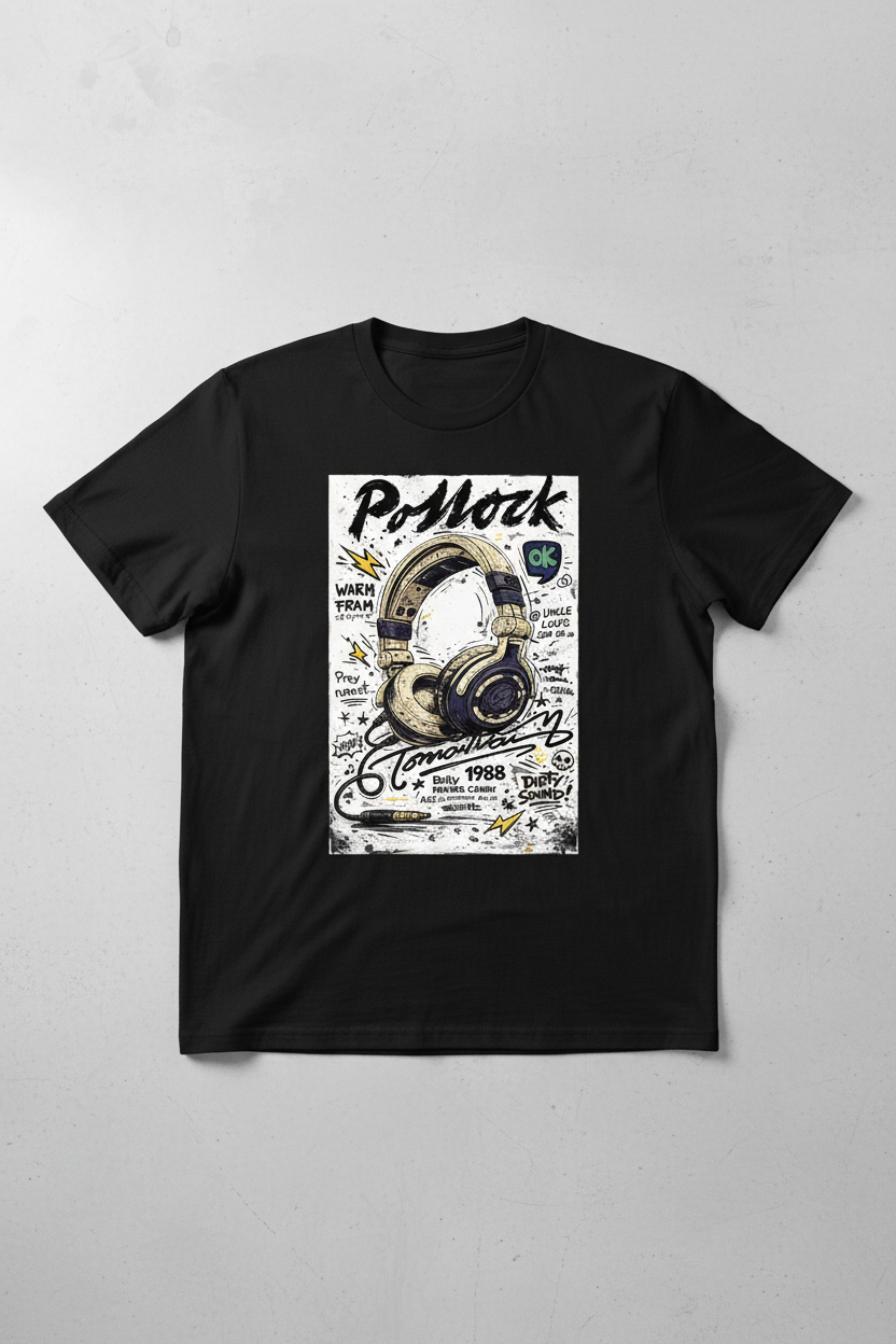 Pollock Headphones Graphic T Shirt Pollock Headphones Graphic T Shirt