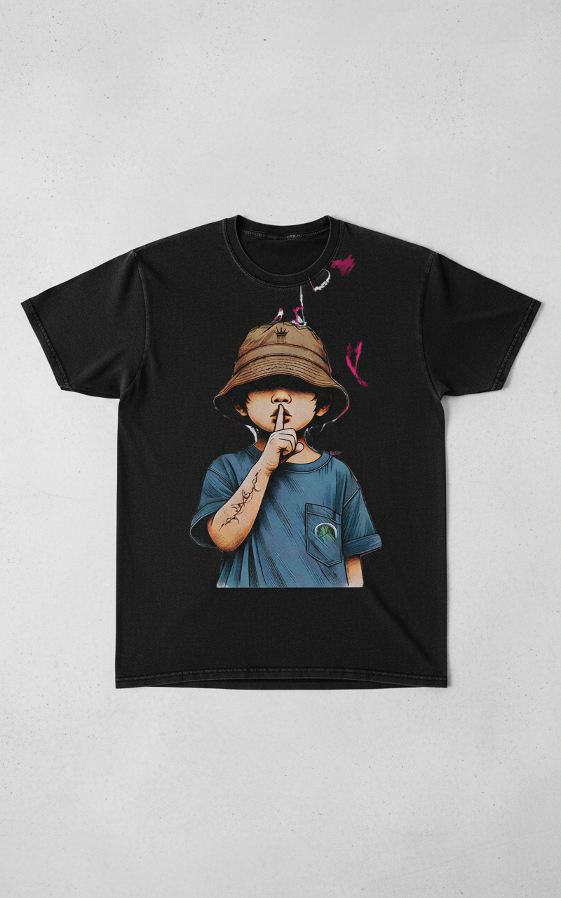 Silent Child Graphic Black T Shirt Silent Child Graphic Black T Shirt