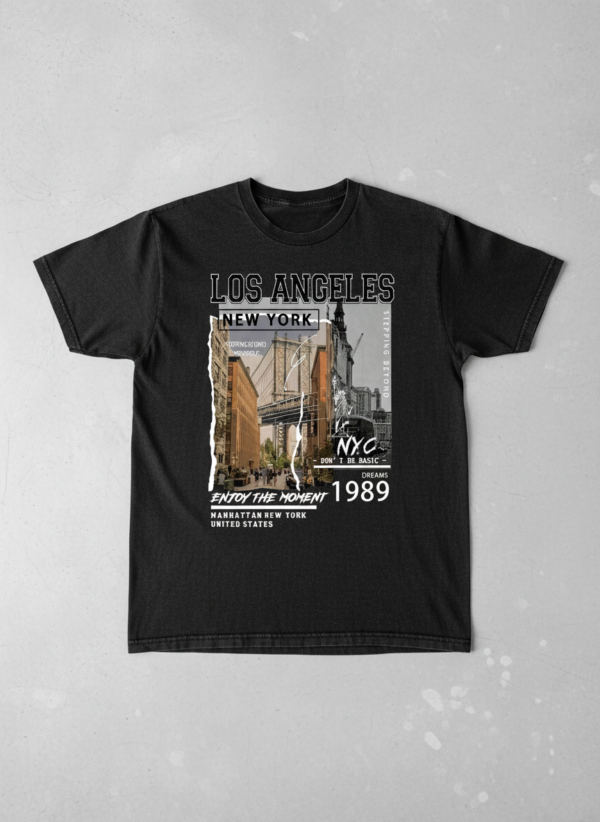 Urban City Graphic Black T Shirt