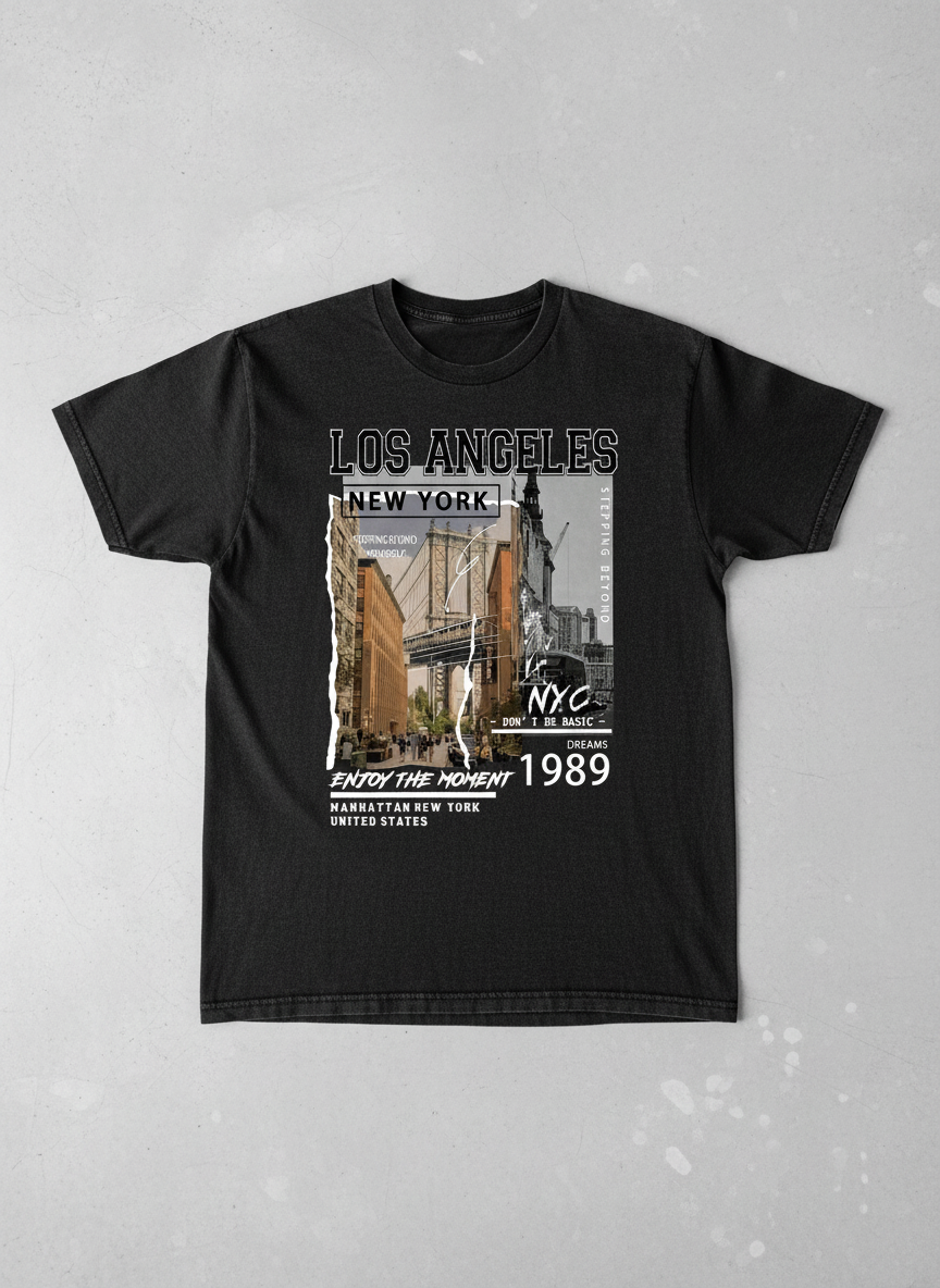 Urban City Graphic Black T Shirt Urban City Graphic Black T Shirt