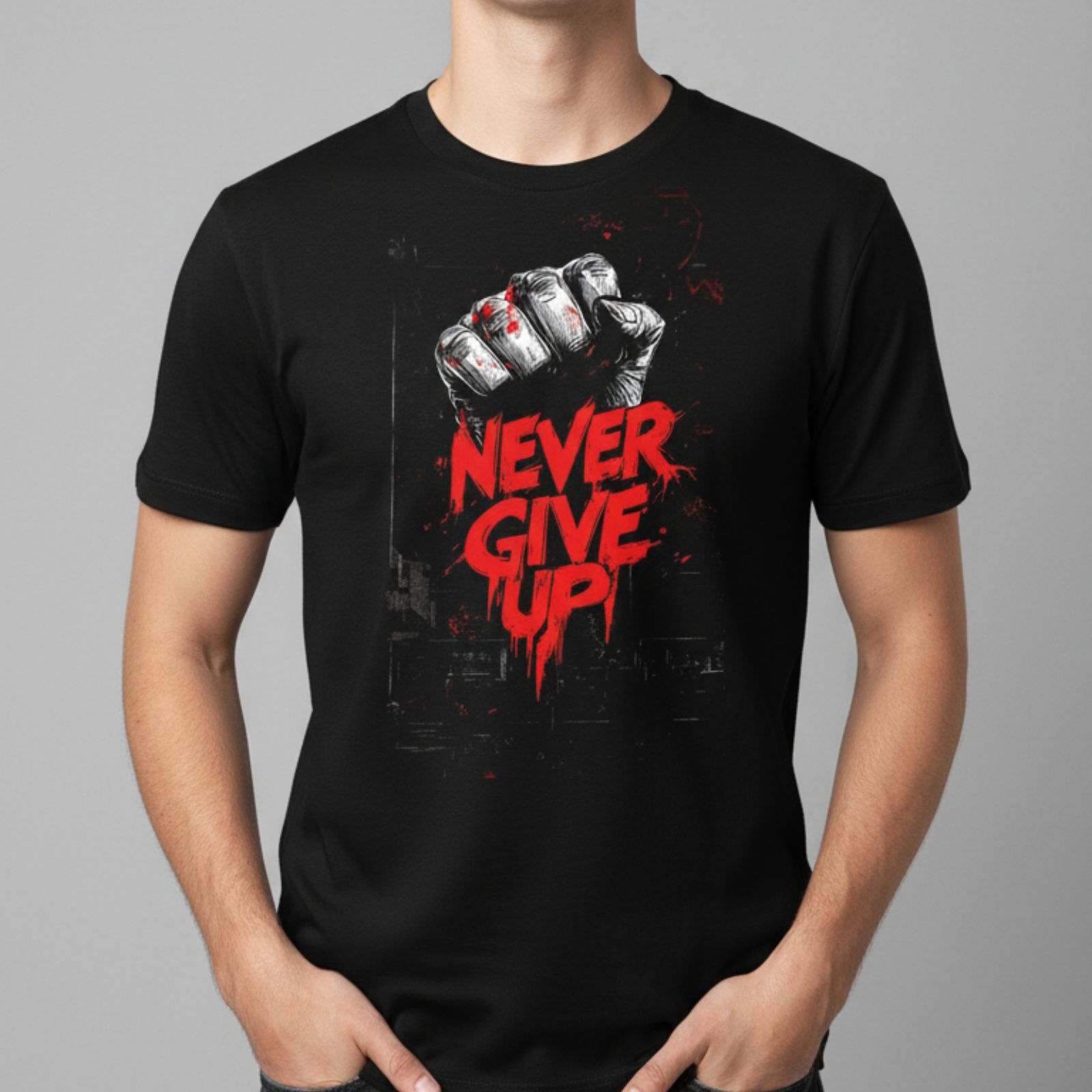 Never Give Up Graphic T Shirt 1 Never Give Up Graphic T Shirt 1