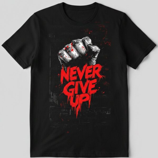 Never Give Up Graphic T Shirt