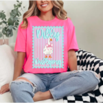 Comfort Colors Preppy Dilly Dally Goose T Shirt Coquette Bow Goose Graphic Tee Retro Striped Bow Stamp Shirt Funny Preppy Aesthetic Gift for Her.png