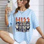 Hiss Funny Cats Rock T Shirt Kittens Rock Band Parody Graphic Tee Unisex Cotton Shirt.jpg