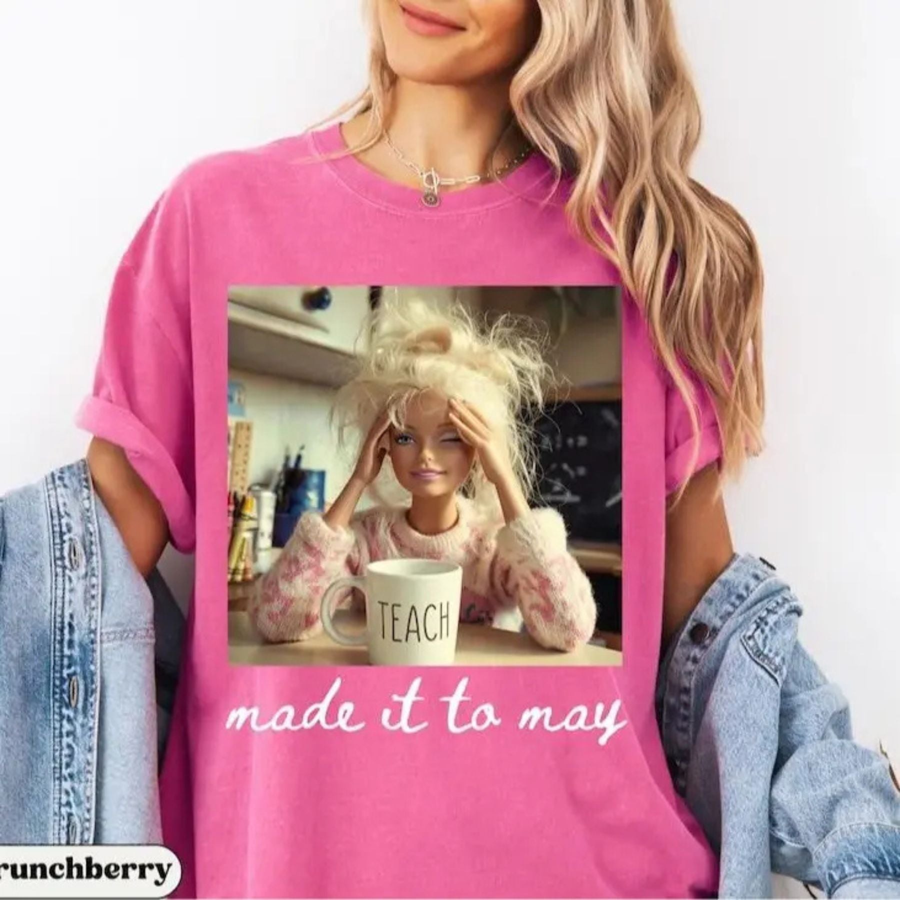 Comfort Colors Last Day of School Teacher T Shirt Funny Doll Face Meme Graphic Tee Summer Break Humor Shirt.jpg