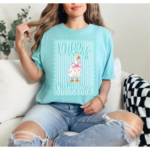 Comfort Colors Preppy Dilly Dally Goose T Shirt Coquette Bow Goose Graphic Tee Retro Striped Bow Stamp Shirt Funny Preppy Aesthetic Gift for Her.png