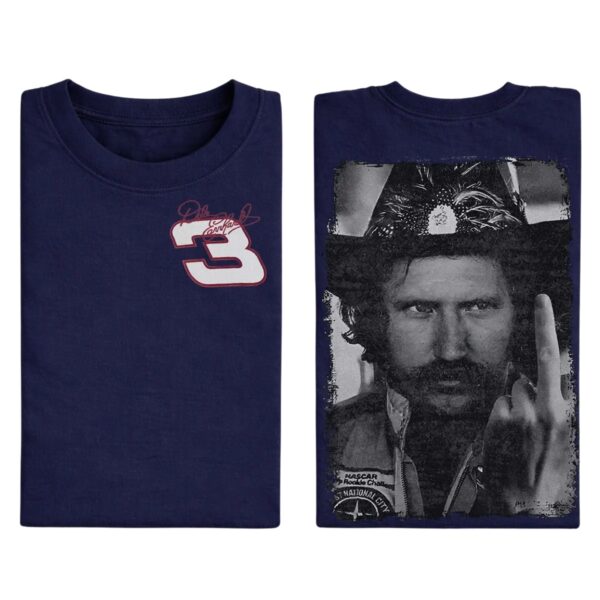 Dale Earnhardt The Intimidator Middle Finger T Shirt Vintage Style Racing Graphic Tee NASCAR Legend Top Made in USA.jpg