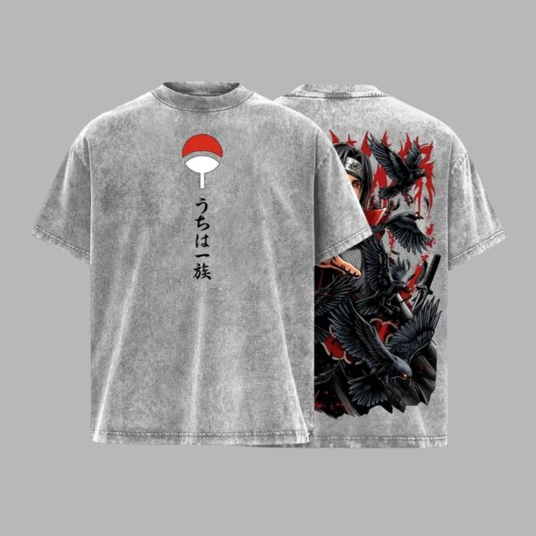Dark Ninja Illusion Vintage Washed T Shirt Oversized Anime Inspired Graphic Tee.jpg